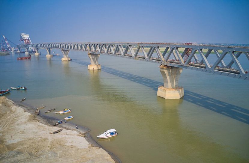 পদ্মা সেতুর ৫ হাজার ৭০০ মিটার দৃশ্যমান