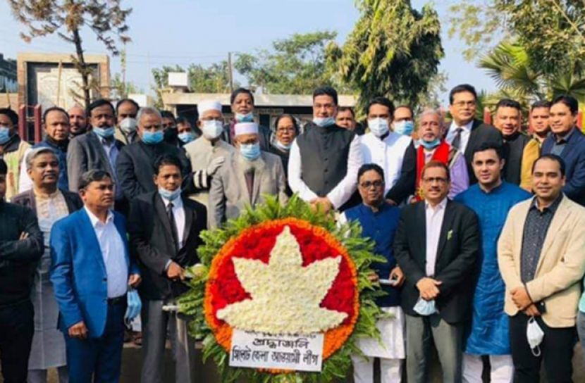 সিলেটে শহীদ বুদ্ধিজীবী দিবসে জেলা আওয়ামী লীগের শ্রদ্ধা