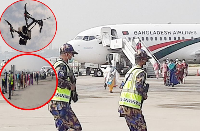 বিমানবন্দরে শক্তিশালী বোমা উদ্ধারের মহড়া অনুষ্ঠিত