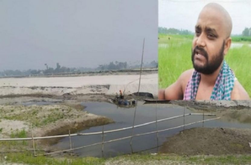 বেলকুচিতে অবৈধভাবে বালু উত্তোলন, এলাকাবাসীর ক্ষোভ