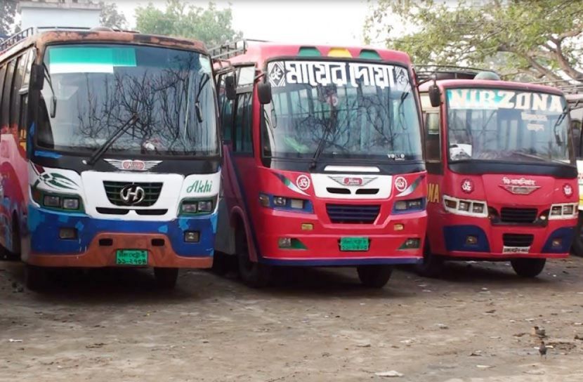 সিরাজগঞ্জে সব রুটে বাস চলাচল বন্ধ 