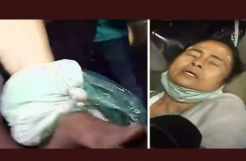 পড়ে গিয়ে মমতার কপালে-পায়ে চোট, ষড়যন্ত্রের অভিযোগ