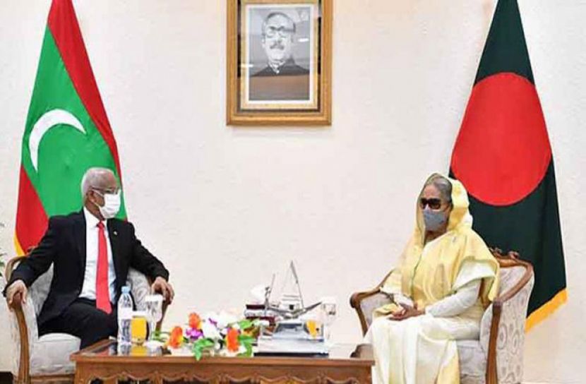 বৈঠকে শেখ হাসিনা ও মালদ্বীপ রাষ্ট্রপতি   