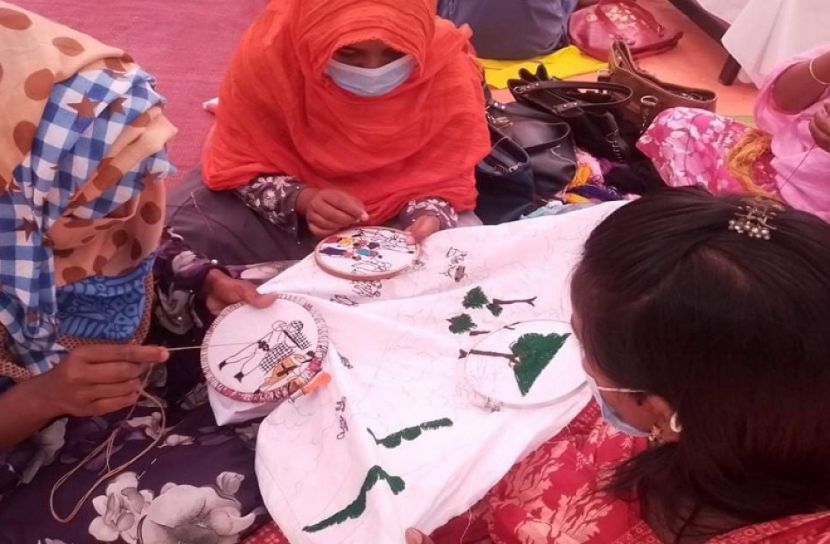 চাঁপাইনবাবগঞ্জের ঐতিহ্যবাহী নকশী কাঁথায় স্বাধীনতার ইতিহাস