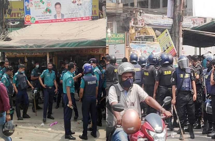 বায়তুল মোকাররম-পল্টনে র‌্যাব-পুলিশের সতর্ক অবস্থান