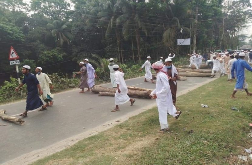 ভোলায় হরতালের সমর্থনে মিছিল, আটক-৫