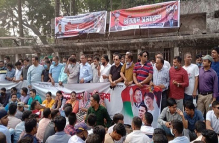 জাতীয় প্রেসক্লাবের সামনে বিএনপি নেতাকর্মীর ঢল