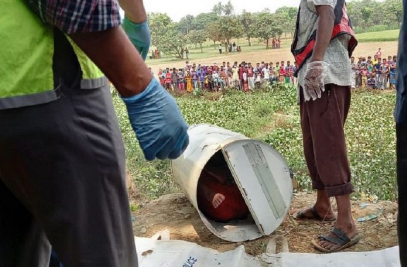 ডোবায় পড়ে থাকা ড্রামের ভেতর থেকে তরুণীর লাশ উদ্ধার 