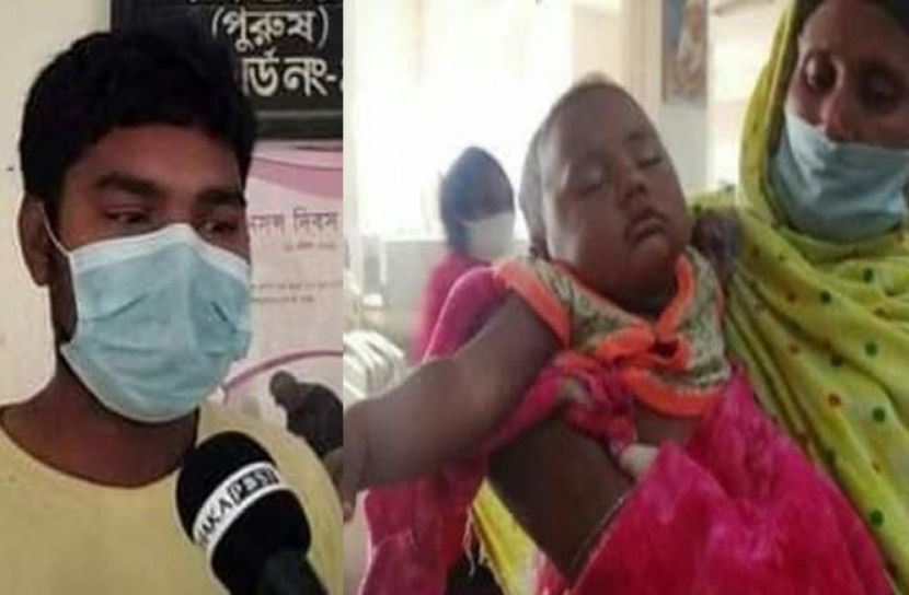  ৯ ঘণ্টা রিকশা চালিয়ে সন্তান নিয়ে হাসপাতালে বাবা