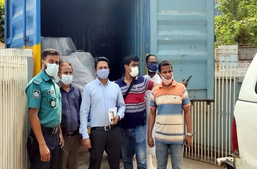 বরশিালে ৭ টন নিষিদ্ধ পলথিনি জব্দ