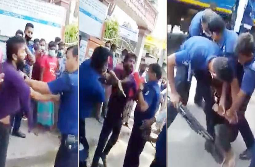 যুবকের সঙ্গে ধস্তাধস্তি, সেই পুলিশ কর্মকর্তা ক্লোজড