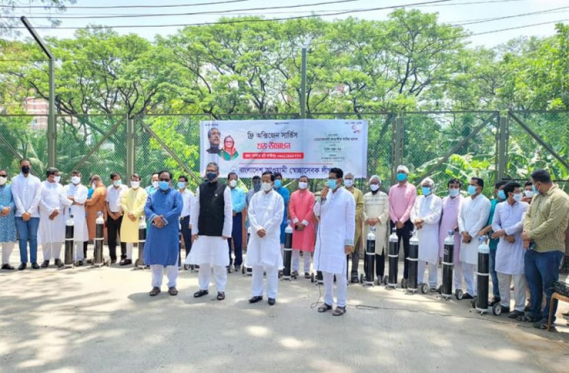 স্বেচ্ছাসেবক লীগের ফ্রি অক্সিজেন সেবা চালু