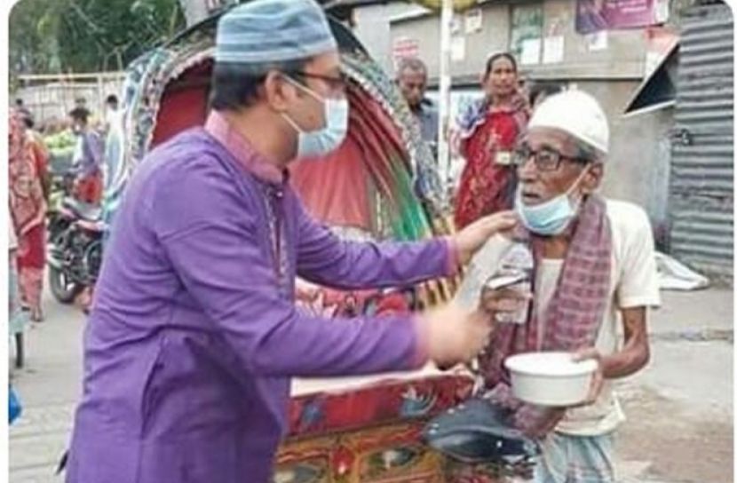 অসহায় মানুষদের পাশে এমপি প্রার্থী হ্যাপি