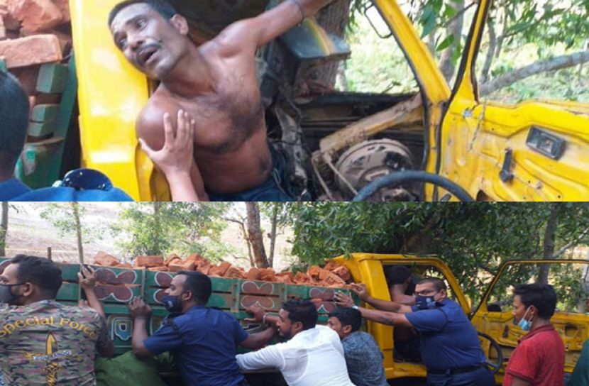 পুলিশের মানবিকতায় রক্ষা পেল ট্রাক চালকের প্রাণ