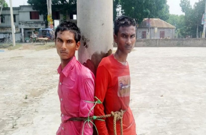 চুল কেটে খাম্বায় বেঁধে দুই ভাইকে নির্যাতন