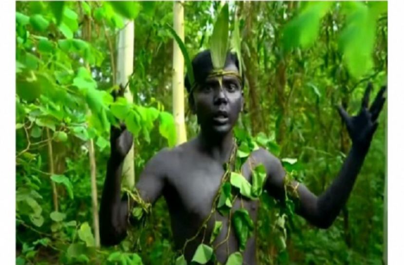 সারা গায়ে পাতা জড়ানো হিরো 