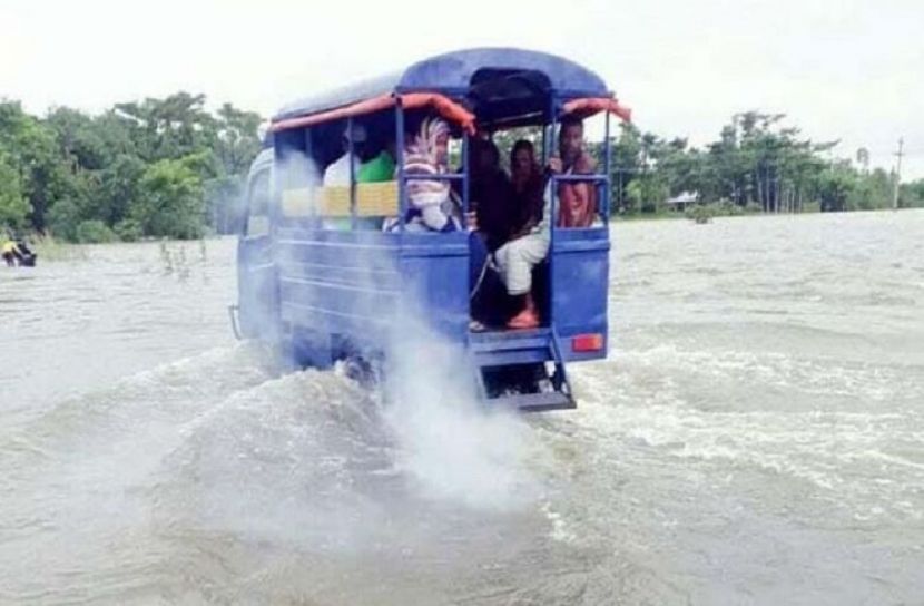 টানা বৃষ্টিতে সিলেটের নিম্নাঞ্চল প্লাবিত