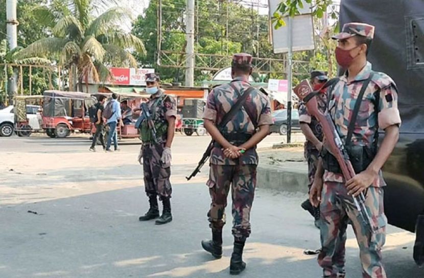লকডাউন কার্যকরে ২০০ প্লাটুন বিজিবি