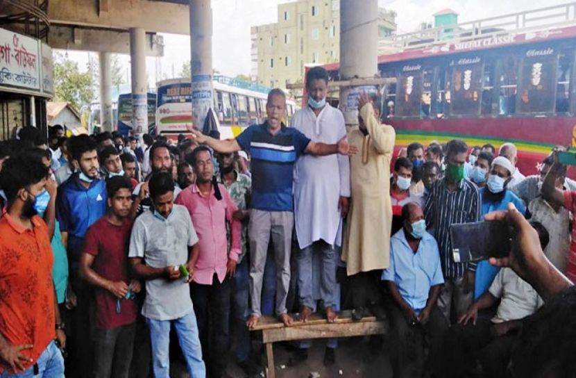 বরিশালে বাস চলাচল বন্ধ