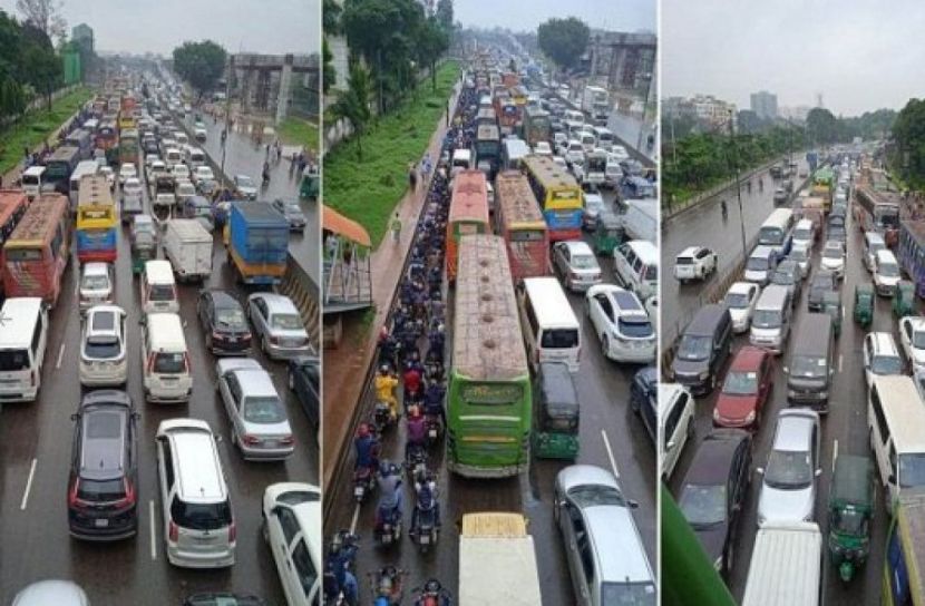 সাভার-আশুলিয়ার ৩ মহাসড়কে তীব্র যানজট