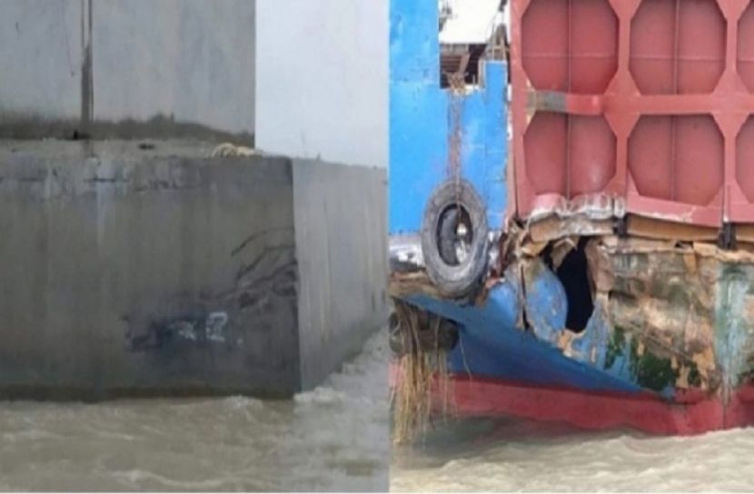 পদ্মাসেতুর পিলারের সঙ্গে ধাক্কা সুকানি আটক