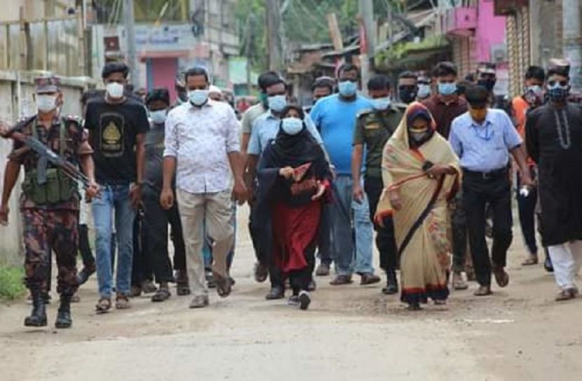 বকশীগঞ্জে লকডাউন কার্যকরে মাঠে প্রশাসন