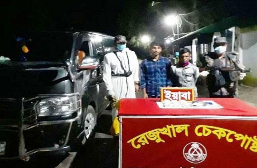 রোগীবাহী গাড়িতে ৬১ লাখ টাকার মাদক