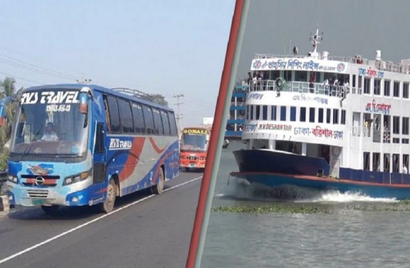 বরিশাল থেকে সব রুটে লঞ্চ-বাস চলাচল বন্ধ