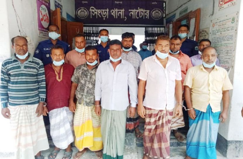 নাটোরের সিংড়ায় আটক ১০ জুয়ারি কারাগারে