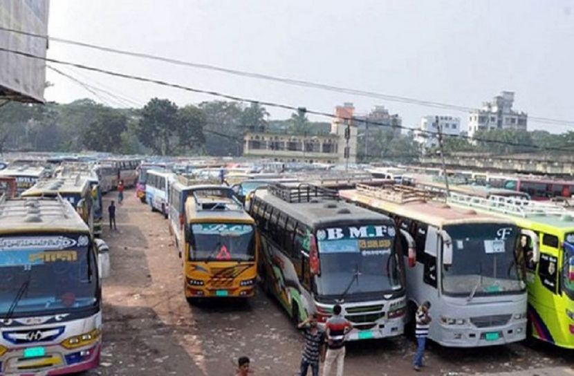 পটুয়াখালিতে অনির্দিষ্টকালের জন্য বাস বন্ধ