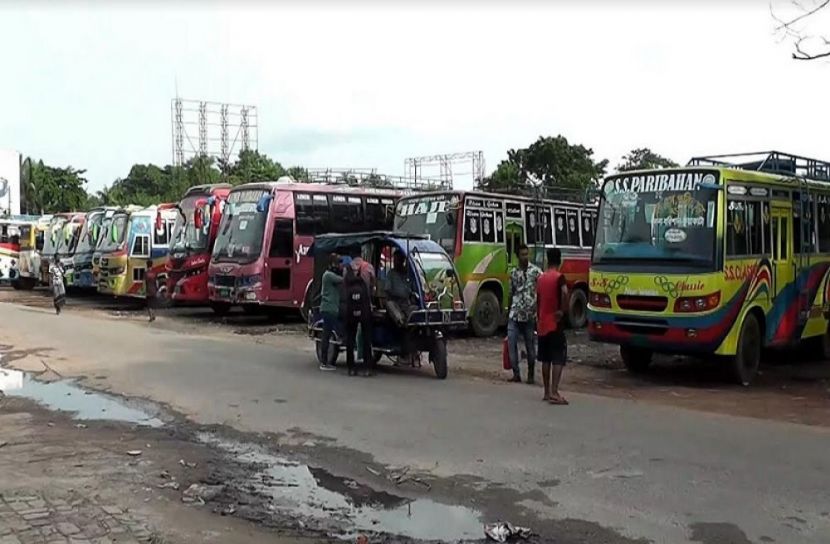 বরিশাল-ঝালকাঠি থেকে ৮ রুটে বাস চলাচল বন্ধ