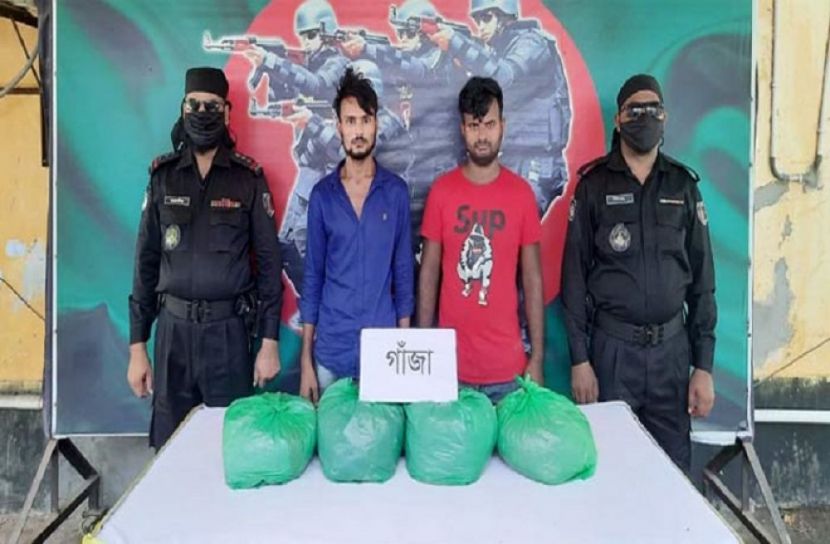 একমণ গাঁজাসহ ব্রাহ্মণবাড়িয়ায় গ্রেফতার ৩ 