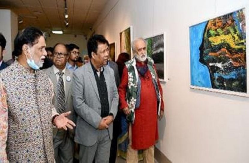 ৭৫বর্ষী রবি হকের ৭৫ চিত্রকর্ম প্রদর্শনী
