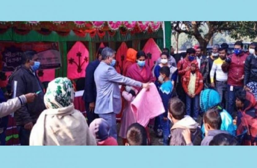 হরিপুরে জেলা প্রশাসনের কম্বল বিতরণ