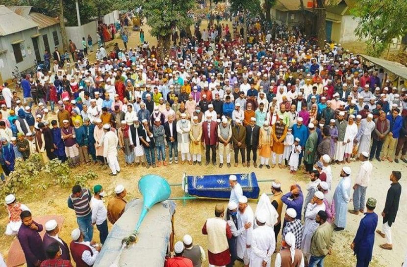 গাড়ি চাপায় নিহত আ’লীগ নেতার দাফন সম্পন্ন