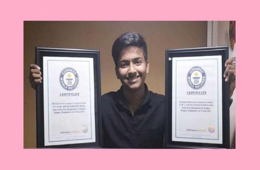 গিনেস বুকে দু’টি ওয়ার্ল্ড রেকর্ড সৈয়দপুরের অন্তু’র