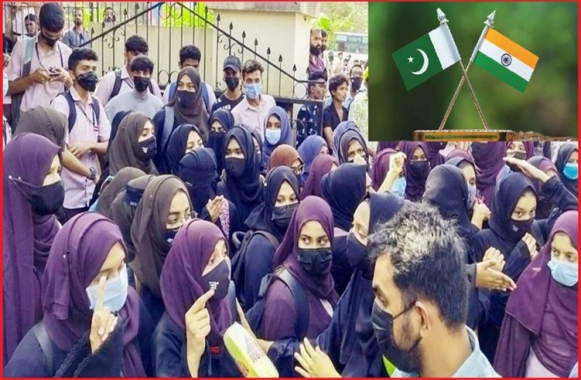 ভারতে হিজাব বিতর্ক, পাক-ভারত সম্পর্কে নাড়া