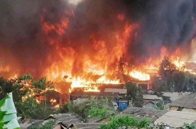 ফের রোহিঙ্গা ক্যাম্পে আগুন