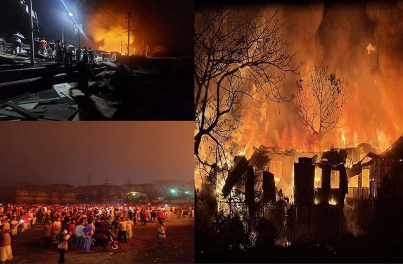 মুন্সীগঞ্জে অগ্নিকান্ডে  ১১ দোকান পুড়ে কোটি টাকার ক্ষতি