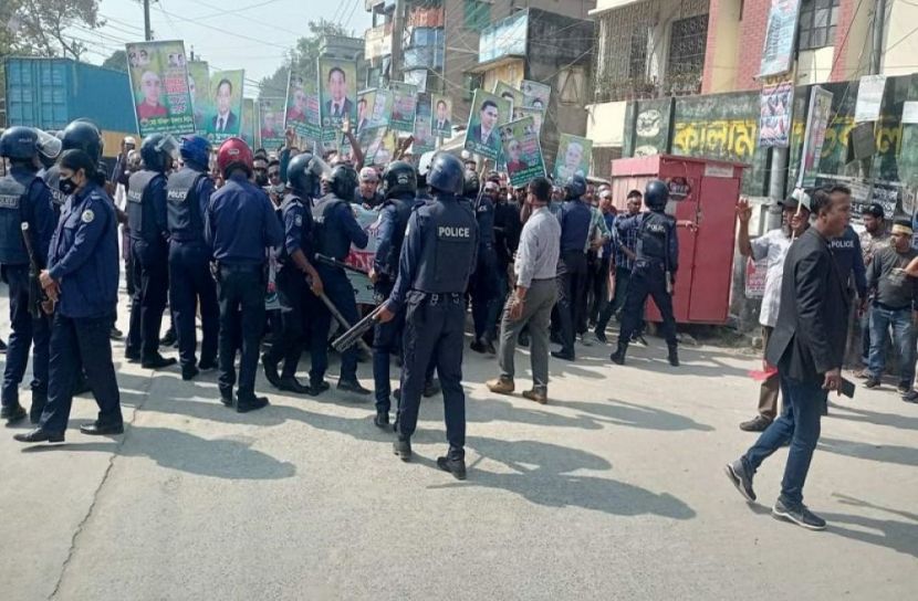 পটুয়াখালীতে বিএনপির  কর্মসূচিতে সংর্ঘষ