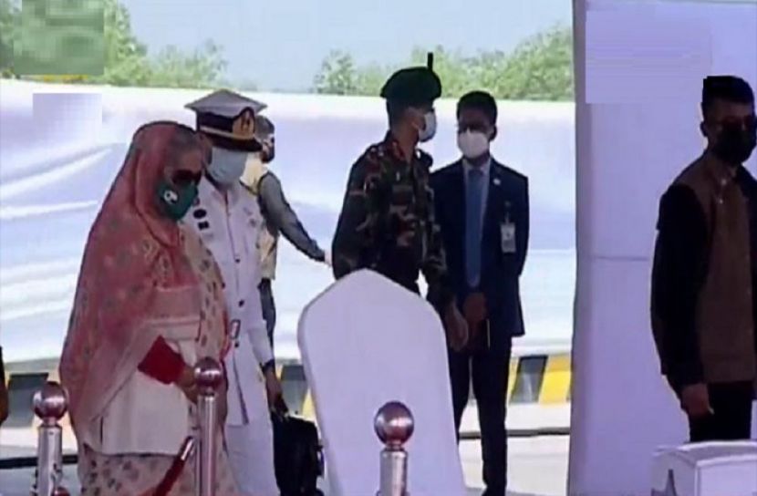 পায়রায় বিদ্যুৎকেন্দ্র উদ্বোধন করতে প্রধানমন্ত্রী শেখ হাসিনা