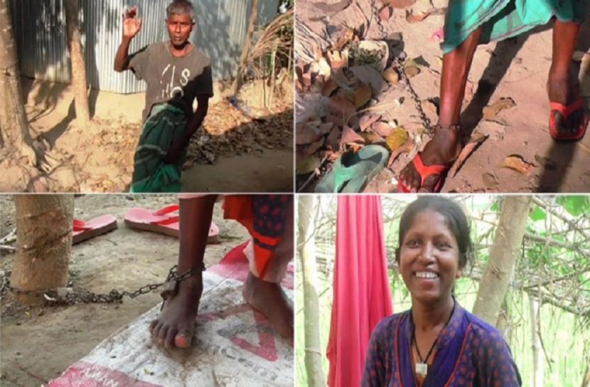 গাইবান্ধায় শিকলে বাঁধা বাবা-মেয়ে, গাইবান্ধা-২০২২