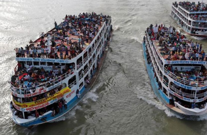 নৌপথে ঈদযাত্রা (ছবি: সংগৃহীত)