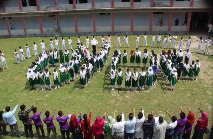 শিক্ষার্থীদেরকে মাদক বিরোধী শপথ গ্রহণ
