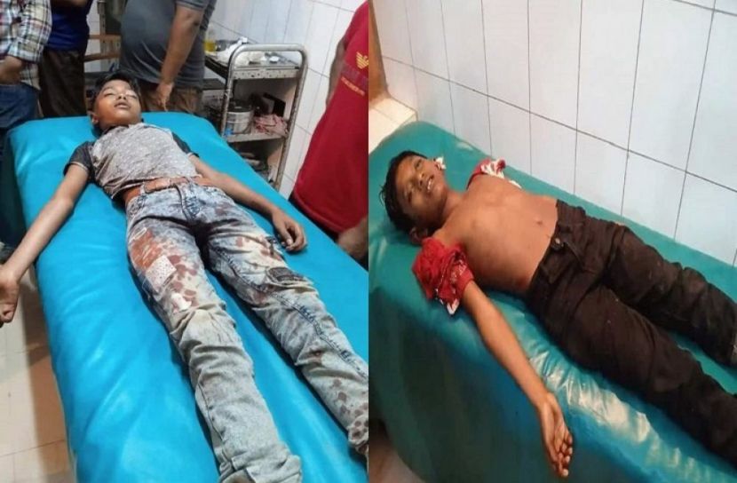 কালকিনিতে ভ্যান উল্টে  প্রাণ গেল ২ স্কুলছাত্রের