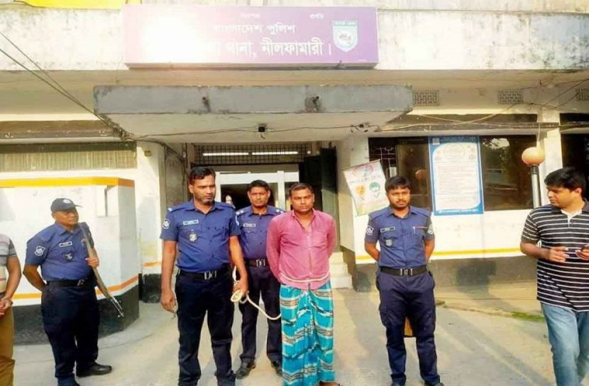 নীলফামারীতে স্ত্রী হত্যা মামলায় স্বামী গ্রেফতার - স্বামী মানিক ঋষি (৫০)