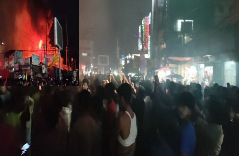 চৌমুহনী বাজারে ৫০ দোকান পুড়ে ছাই, কোটি টাকার ক্ষতি