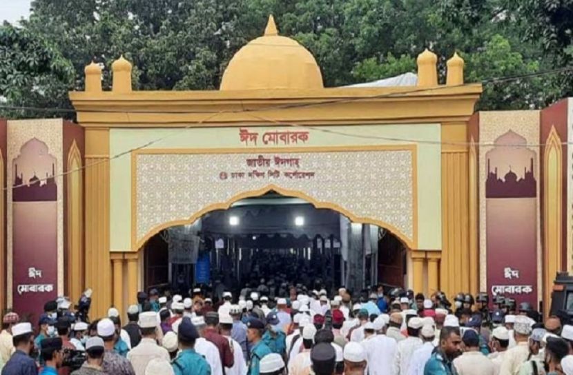 জাতীয় ঈদগাহে মুসল্লিদের ঢল