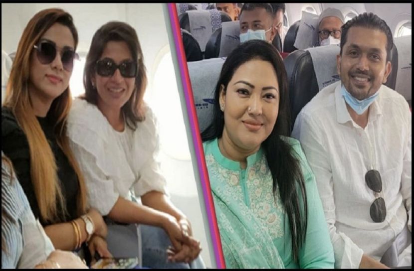 তারকাদের কলকাতায় যাওয়ার হিড়িক - বাঁ থেকে- ববি, বাঁধন, মমতাজ এবং শুভ