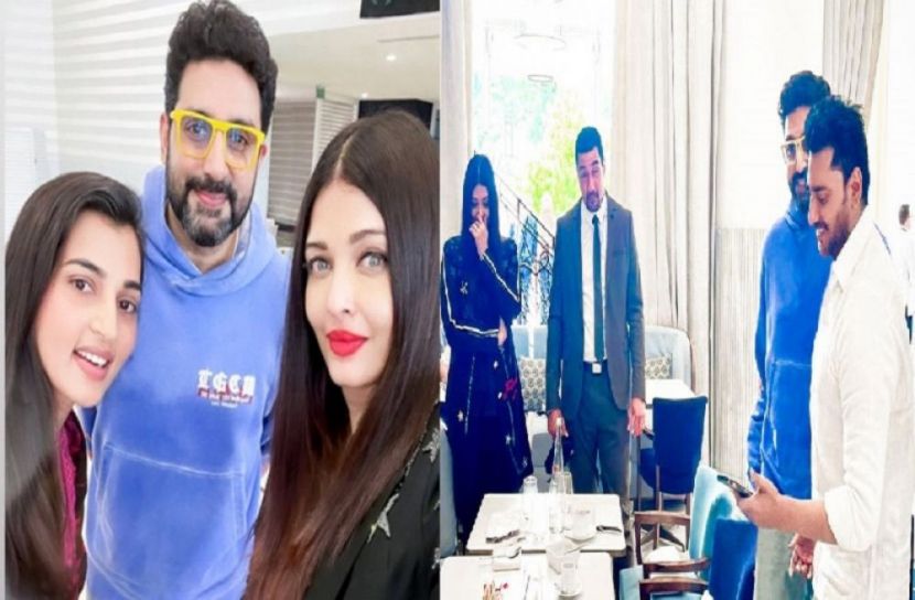 অভিষেক-বর্ষাকে নিয়ে সেলফিতে ঐশ্বরিয়া